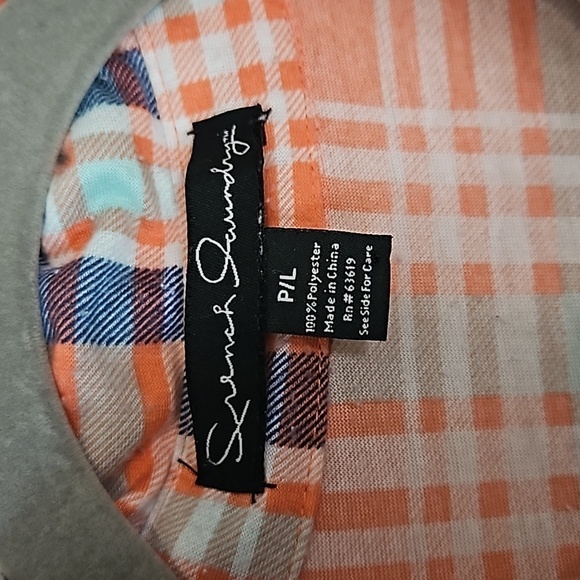 French Laundry women's roll tab sleeve Plaid Blouse Size LP large petite EUC - Picture 3 of 4